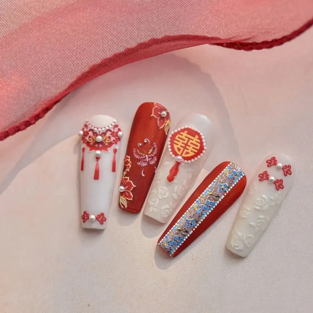 CNBS Nail Sticker - Traditional Wedding Bliss Motifs #TO4747