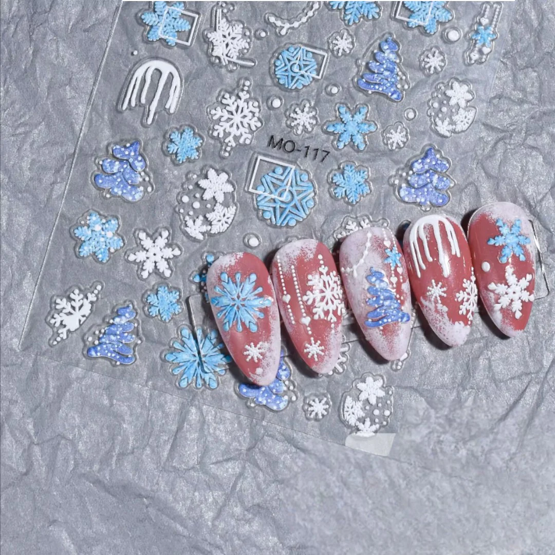 CNBS Nail Stickers - Christmas Tree & Snowflake - Image 2