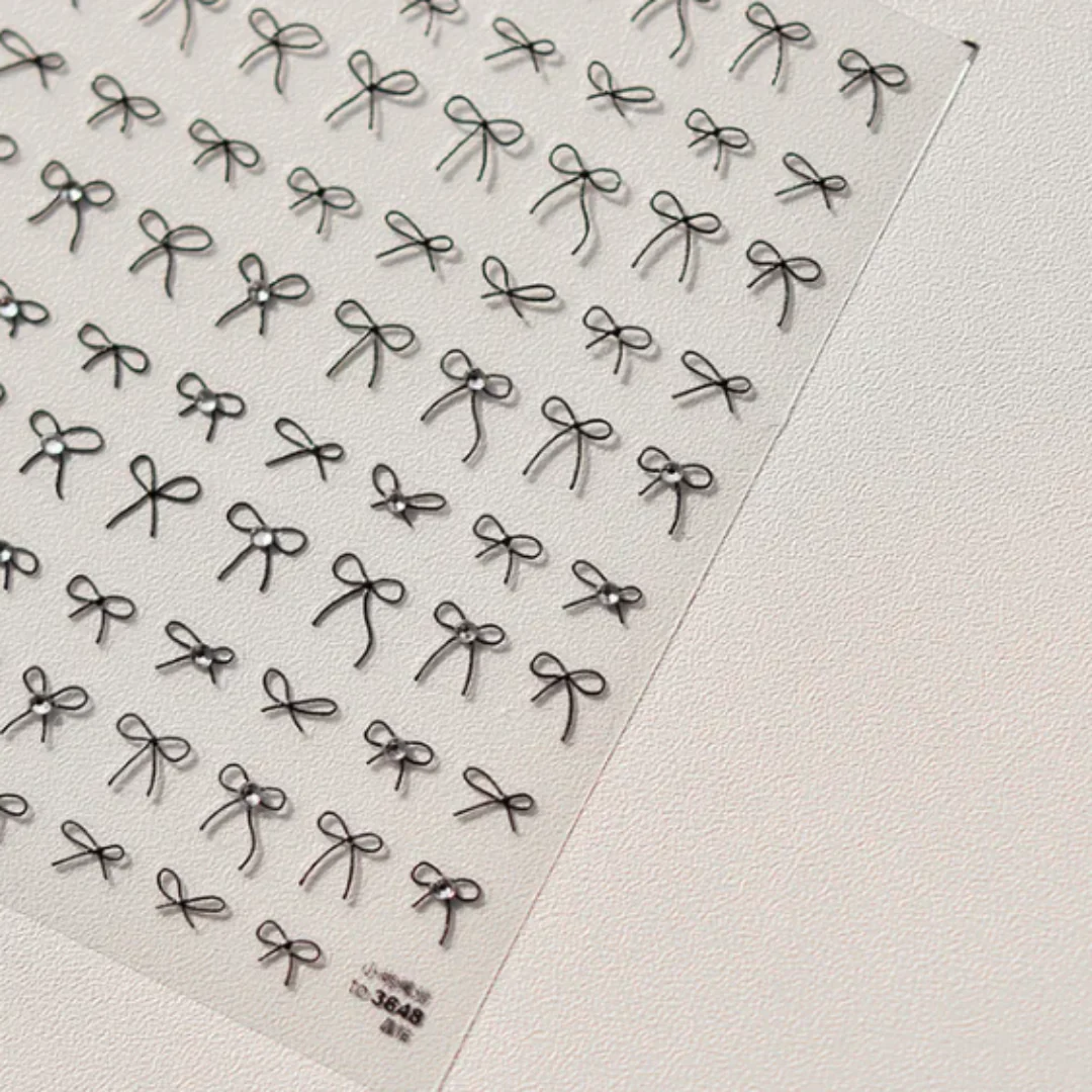 CNBS Nail Stickers - Delicate Ribbon Bowknots - Image 4