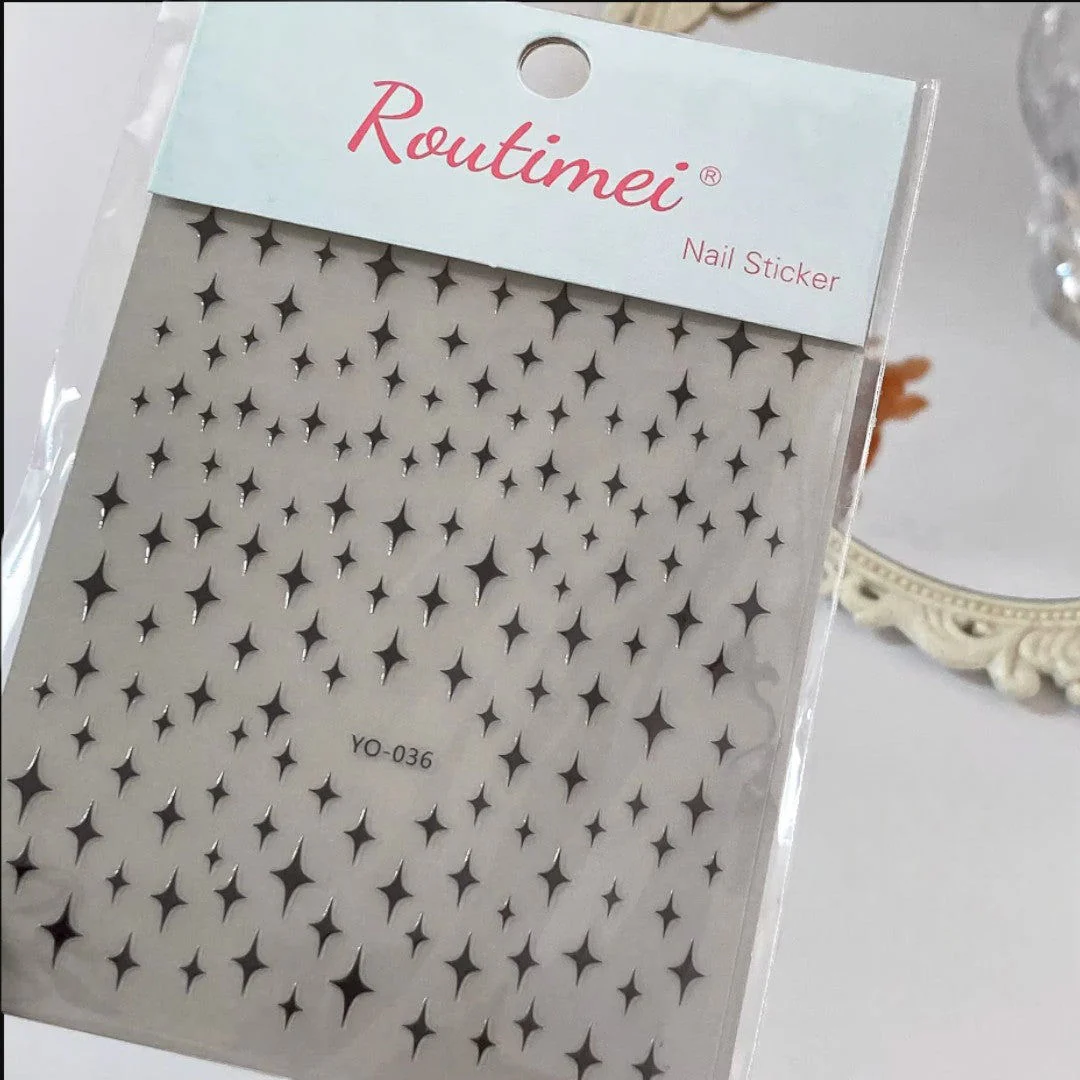 CNBS Nail Stickers - Diamond Stars - Image 7