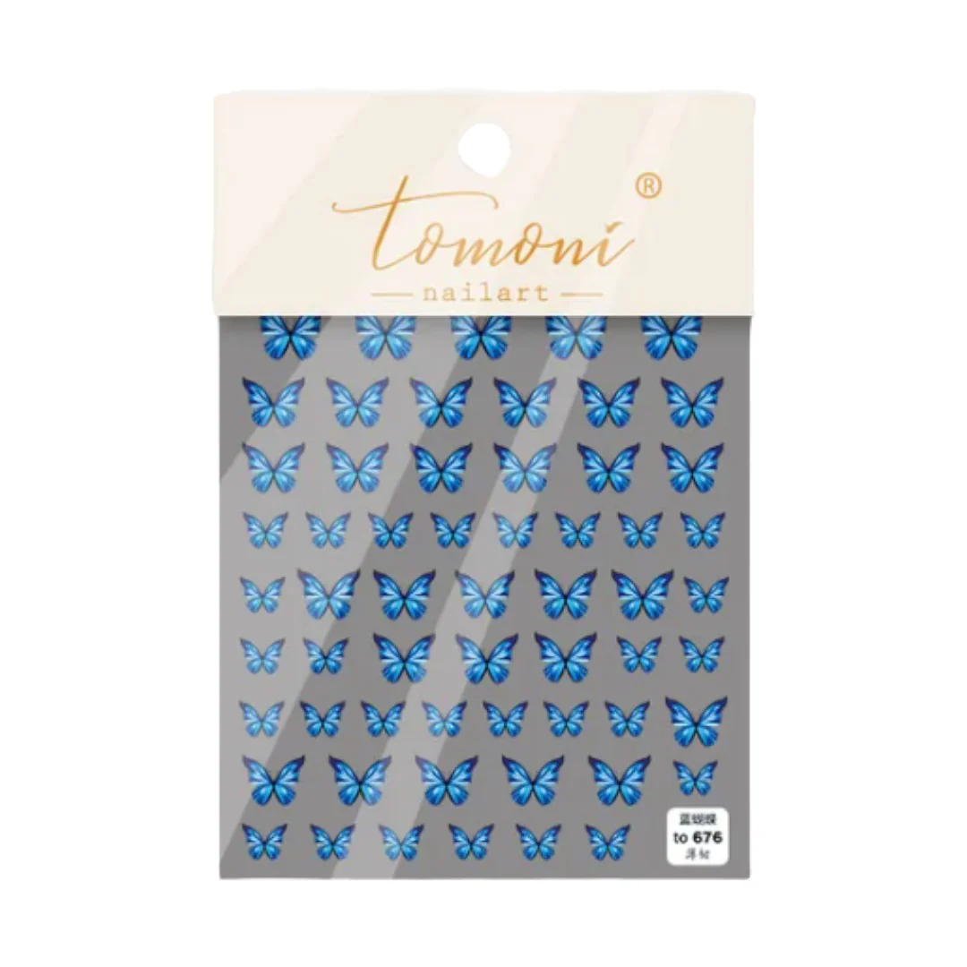 CNBS Nail Stickers - Garden Butterflies - Image 2