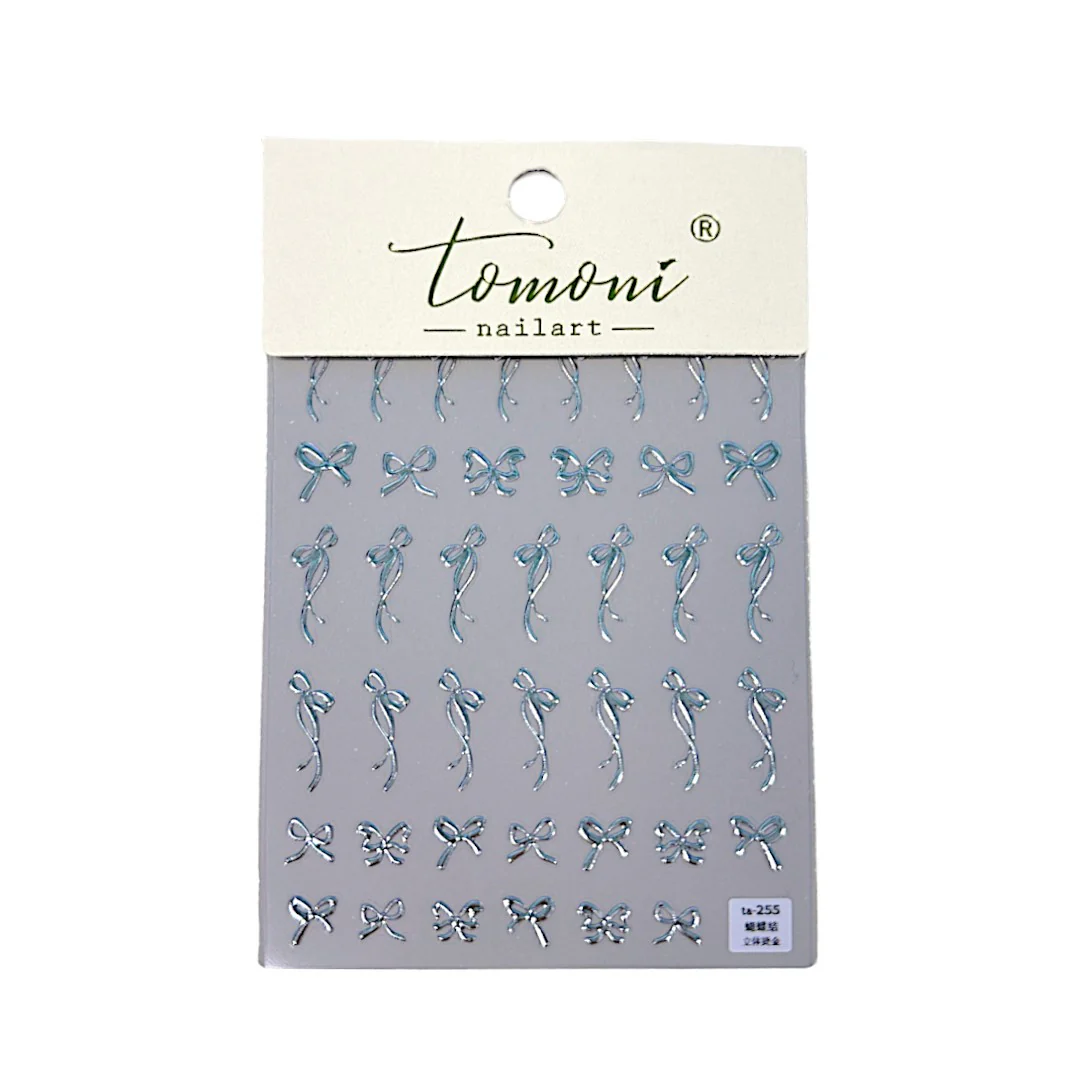 CNBS Nail Stickers - Metallic Bows - Image 3