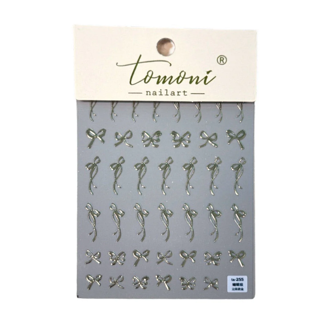 CNBS Nail Stickers - Metallic Bows - Image 5