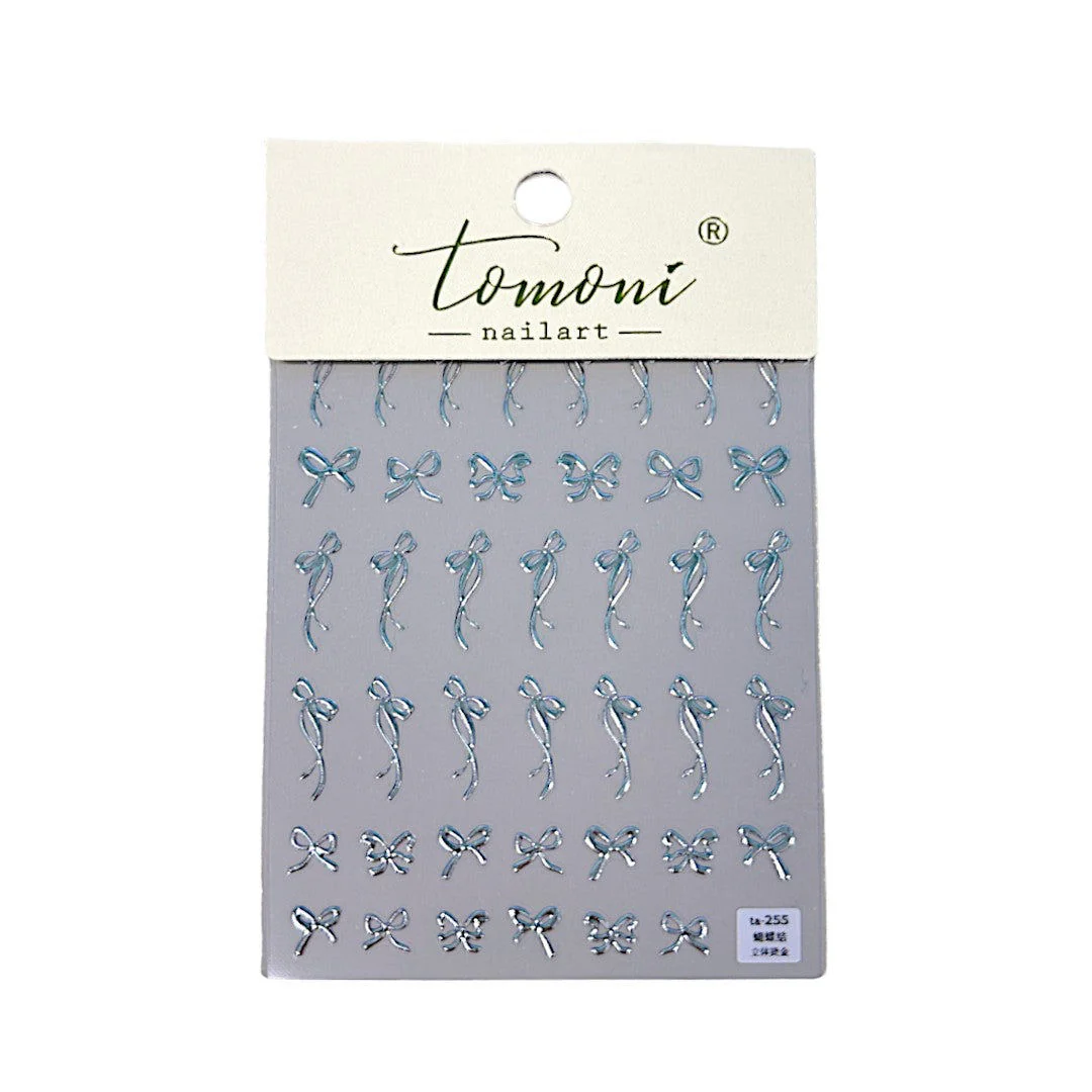 CNBS Nail Stickers - Metallic Bows - Image 7