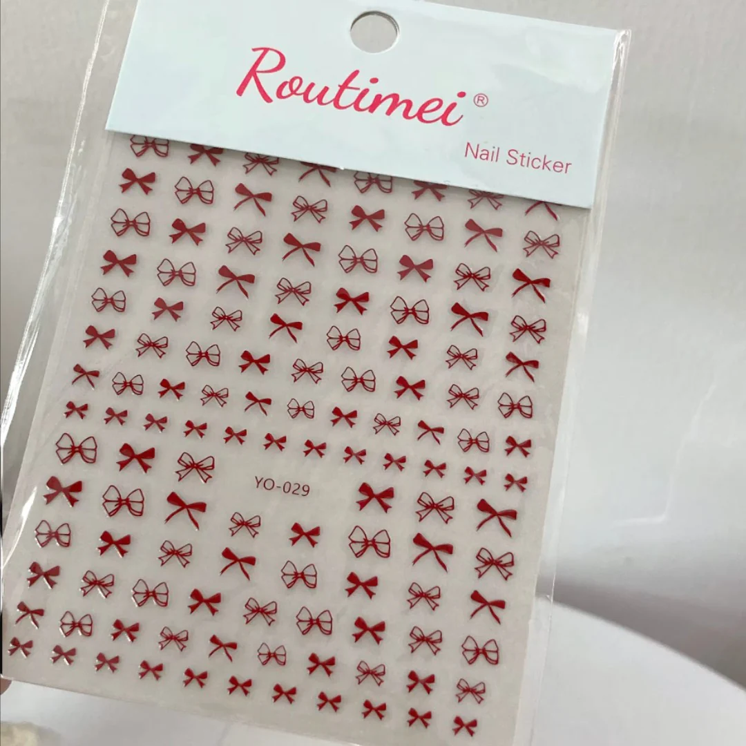 CNBS Nail Stickers - Red Bows - Image 5