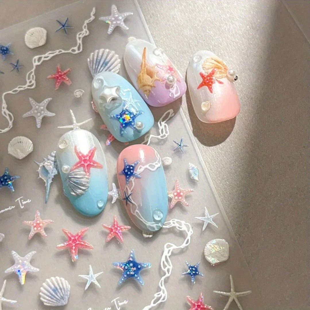 CNBS Nail Stickers - Shells & Starfish - Image 2