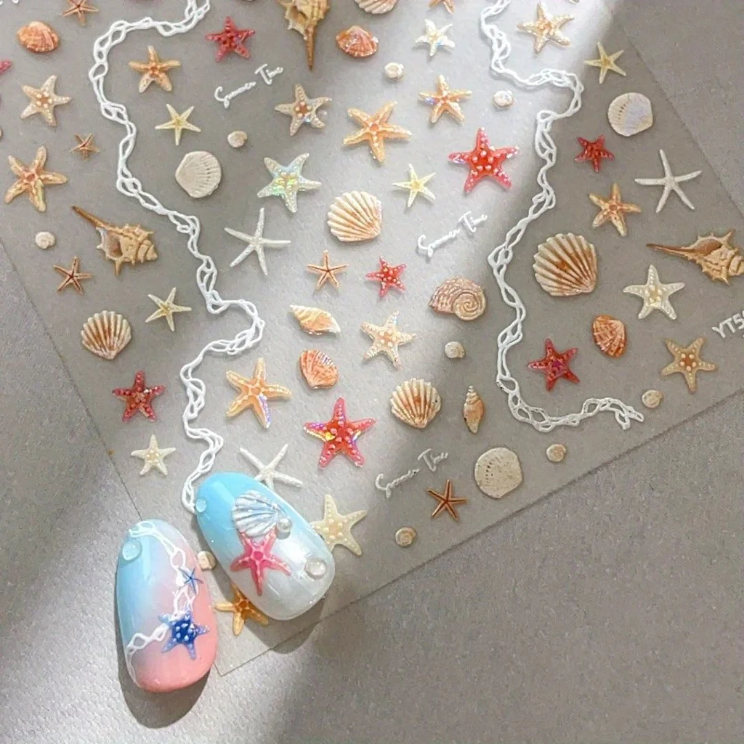 CNBS Nail Stickers - Shells & Starfish - Image 5