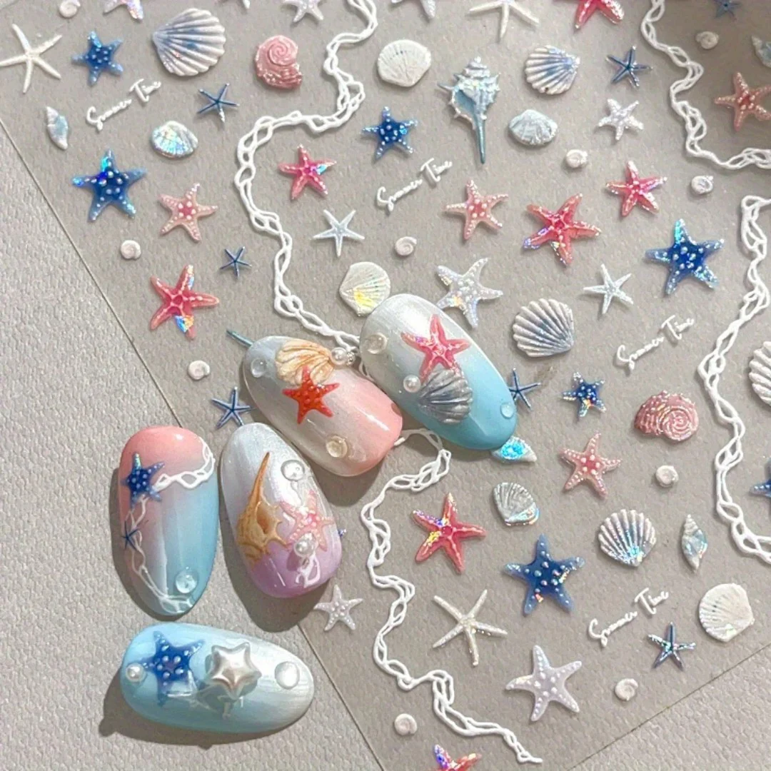 CNBS Nail Stickers - Shells & Starfish - Image 7