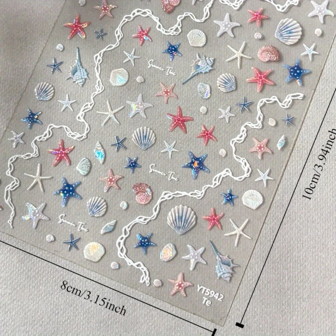 CNBS Nail Stickers - Shells & Starfish - Image 8