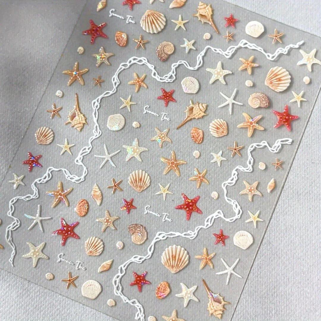 CNBS Nail Stickers - Shells & Starfish - Image 9