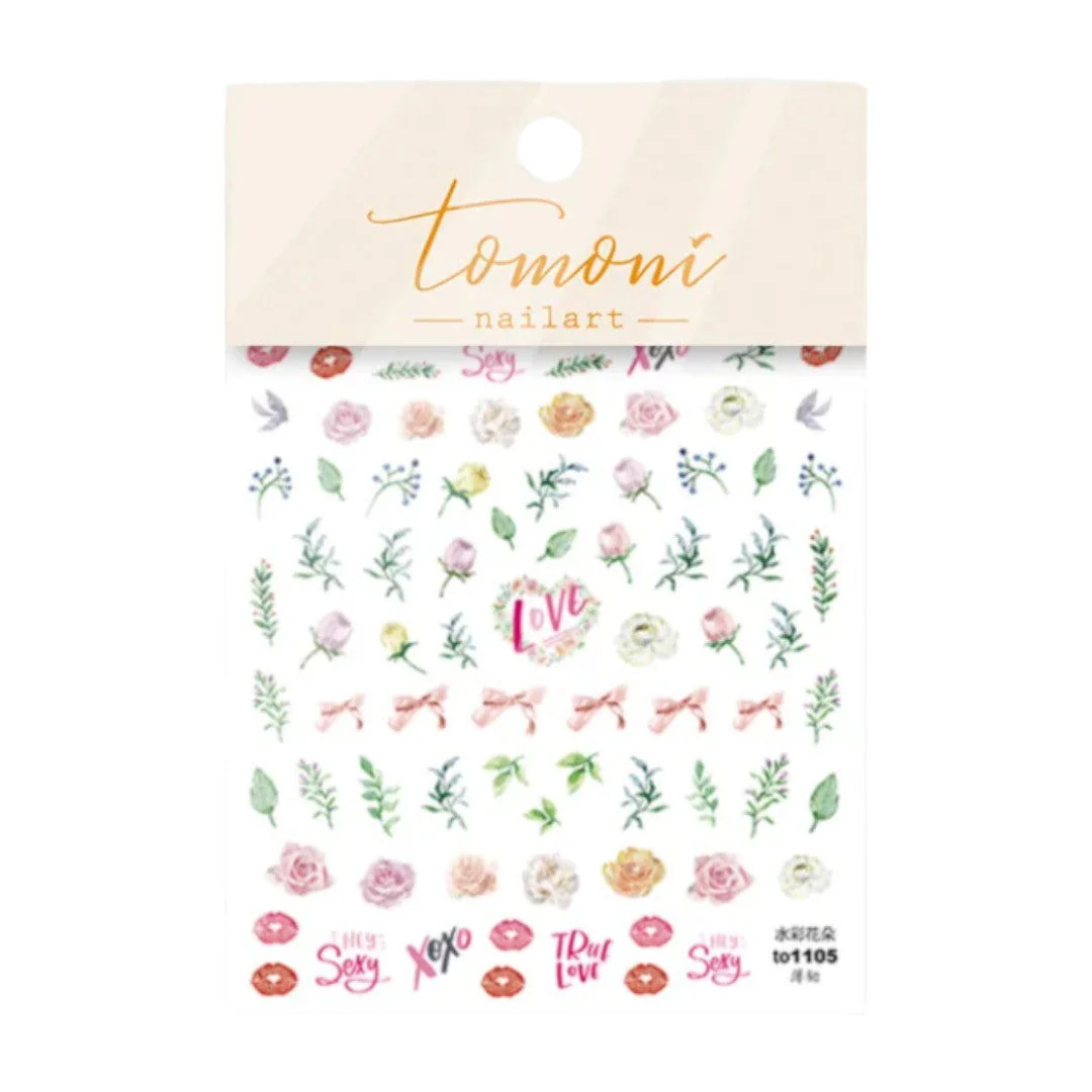 CNBS Nail Stickers - Watercolour Flowers - Image 6
