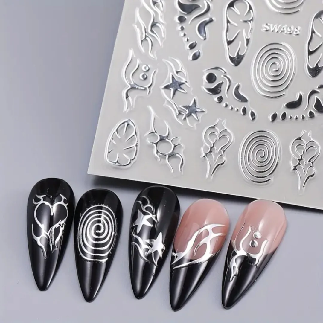 CNBS Nail Stickers - Y2K Mixed Motif (2 Sheets)