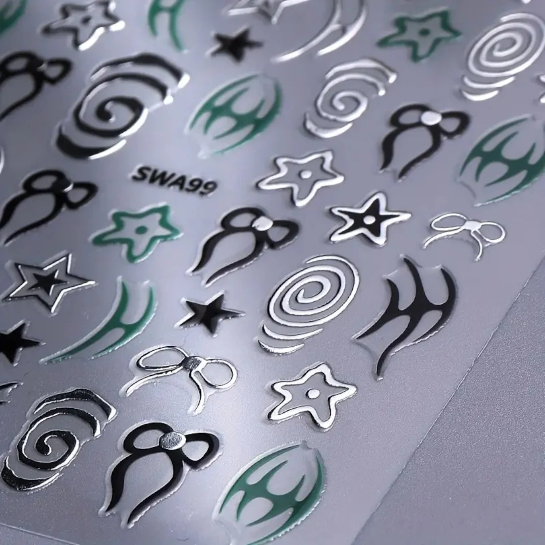 CNBS Nail Stickers - Y2K Mixed Motif (2 Sheets) - Image 4