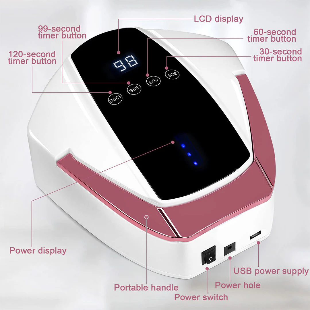 CNBS LED/UV Nail Lamp - Rechargeable Cordless 96W - Image 2