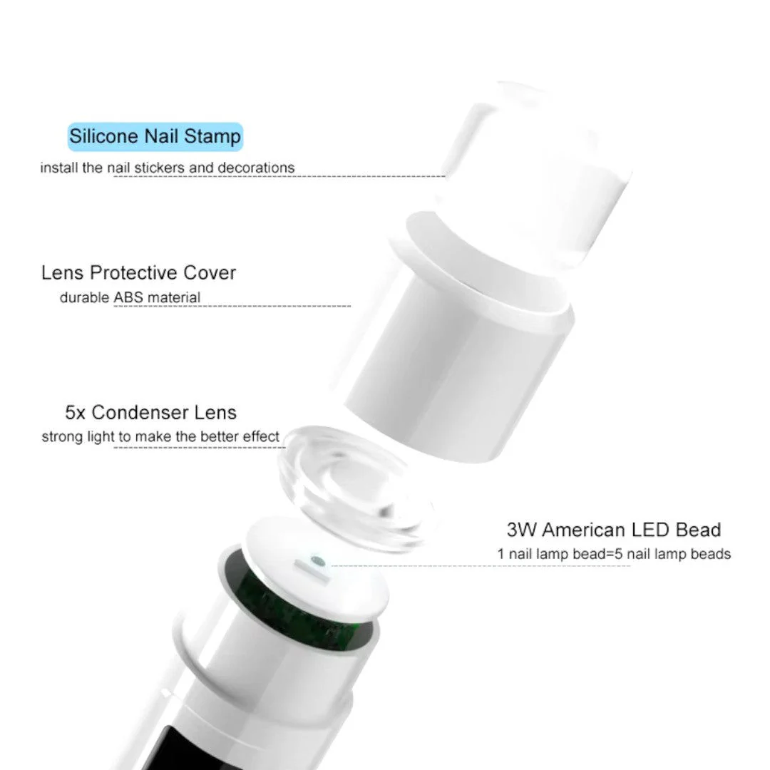 CNBS Mini Led Nail Lamp - Rechargeable - White - Image 2