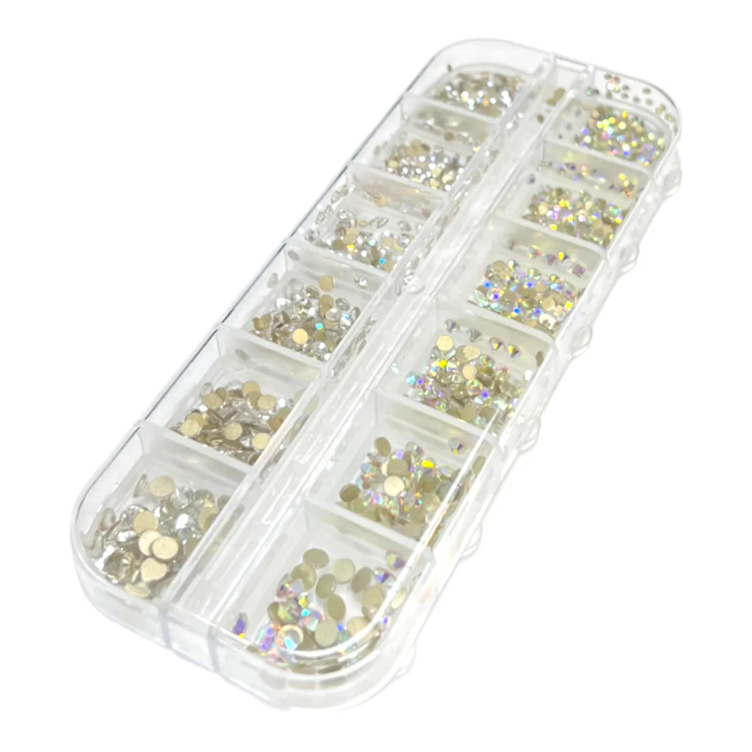 CNBS Rhinestones - 12 Multi-Shaped White Diamonds - Image 2