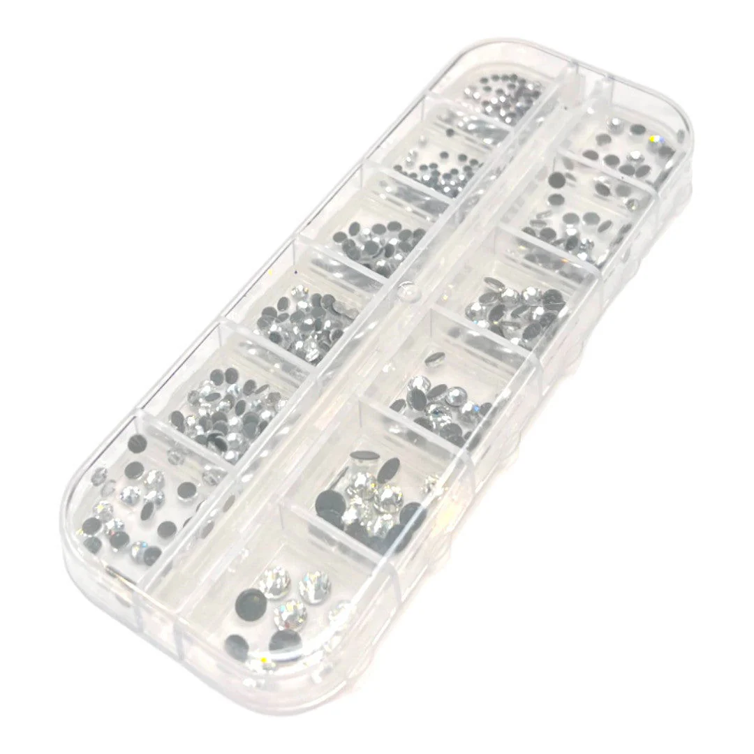 CNBS Rhinestones - 12 Multi-Shaped White Diamonds - Image 3
