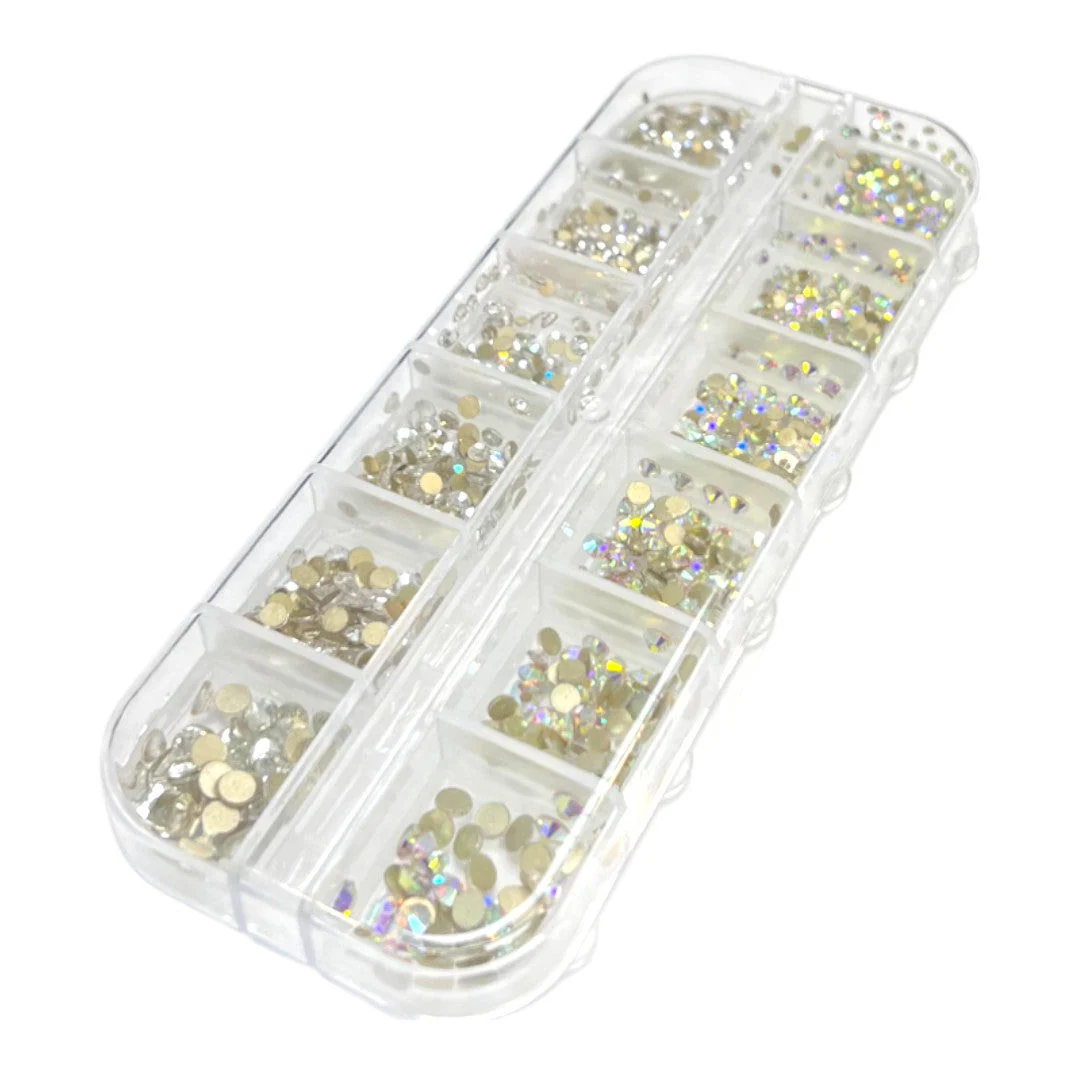 CNBS Rhinestones - 12 Multi-Shaped White Diamonds - Image 4