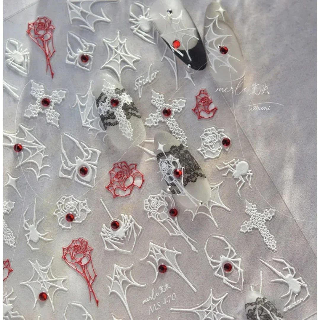 CNBS Nail Stickers - Gothic Spiders - Image 11