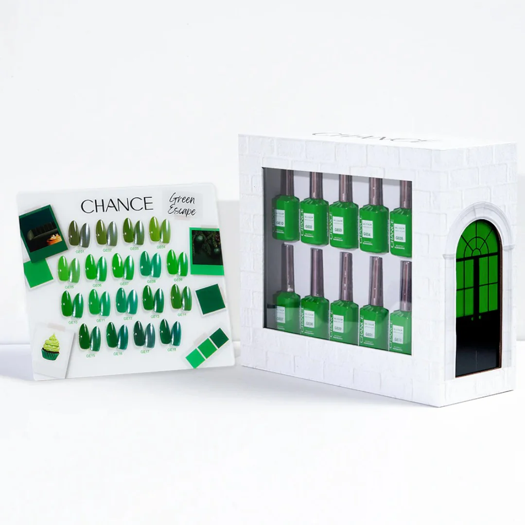 Cre8tion Chance Gel Polish - Green Escape Collection (18Pcs)