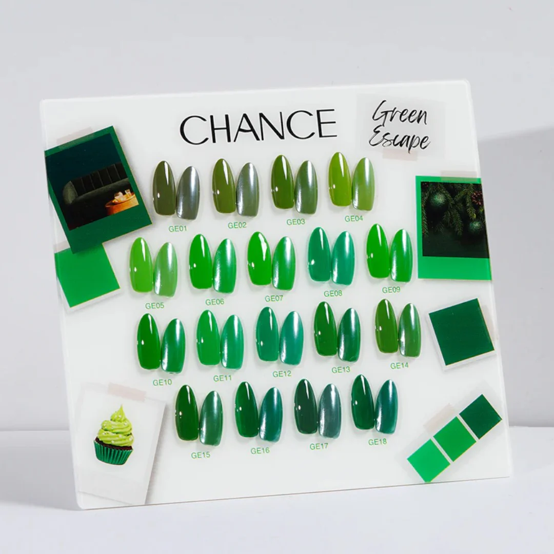 Cre8tion Chance Gel Polish - Green Escape Collection (18Pcs) - Image 2
