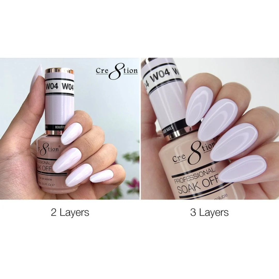 Cre8tion Gel Colour - Blush White #W04 - Image 2