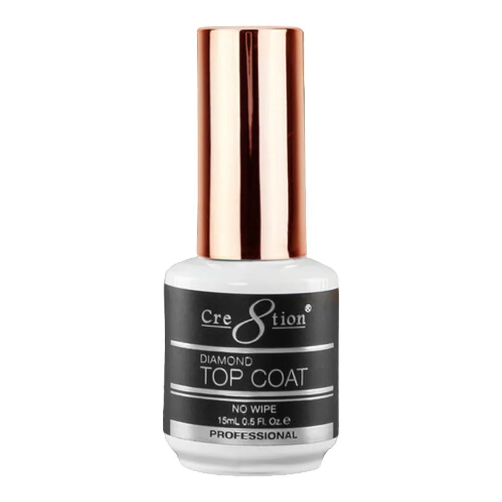 Cre8tion Soak Off Gel Top Coat - No Wipe Diamond 0.5Oz - Image 2