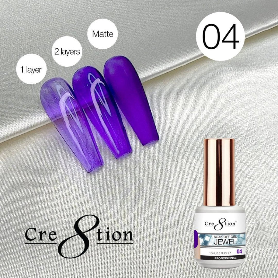 Cre8tion Jelly Gel Polish - Jewel #4 - Image 2