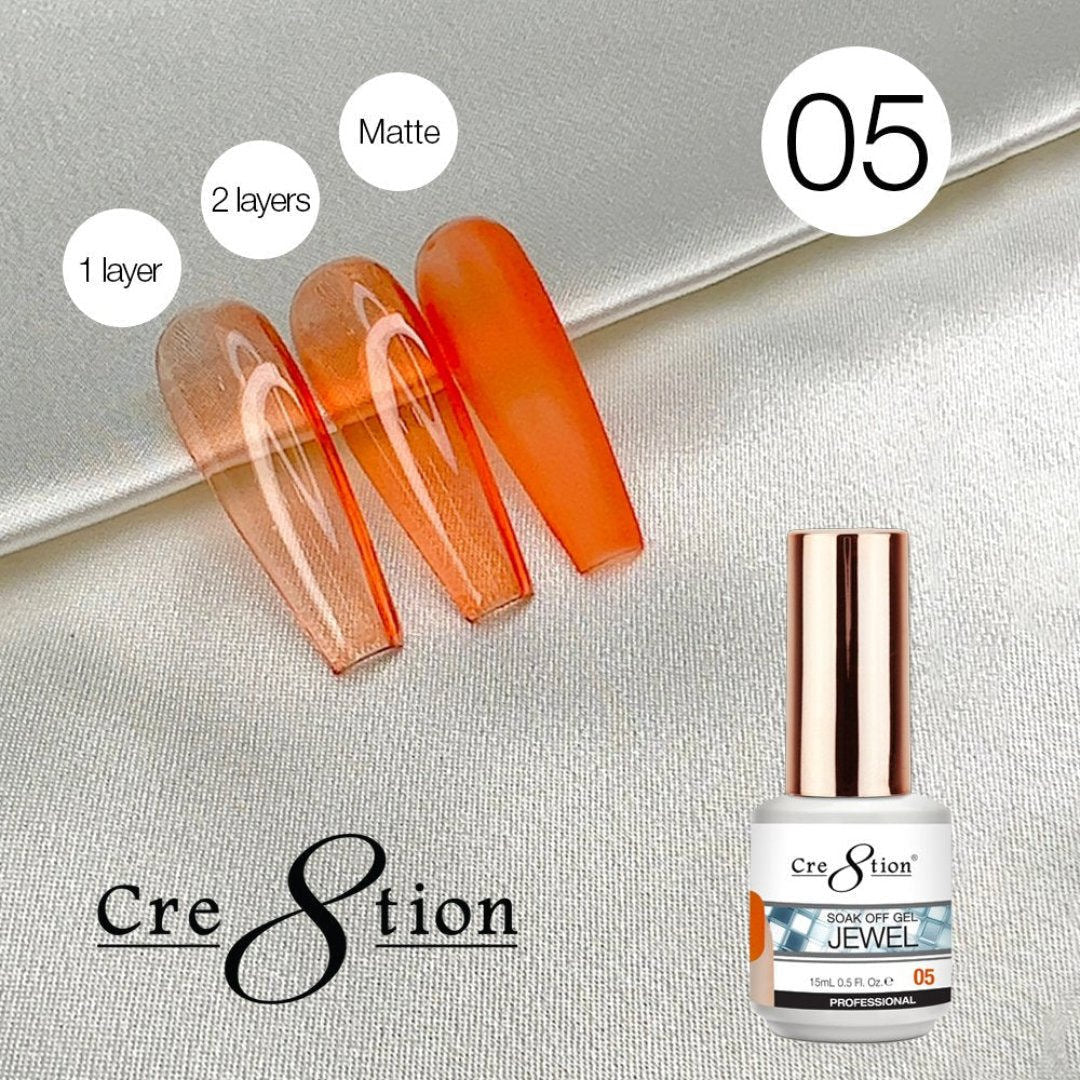 Cre8tion Jelly Gel Polish - Jewel #5 - Image 2