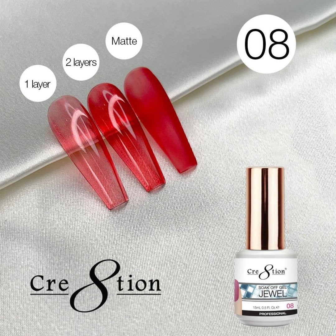 Cre8tion Jelly Gel Polish - Jewel #8 - Image 2