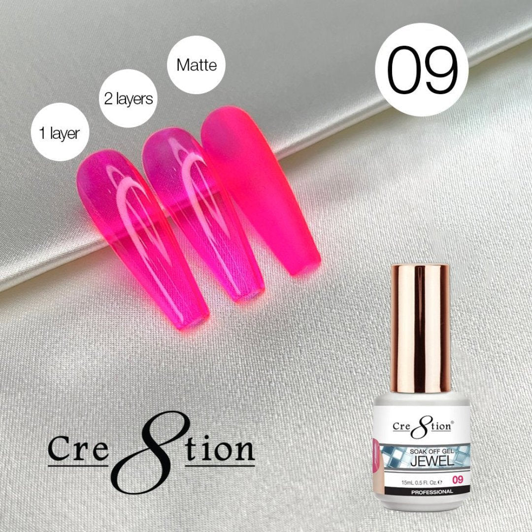 Cre8tion Jelly Gel Polish - Jewel #9 - Image 2
