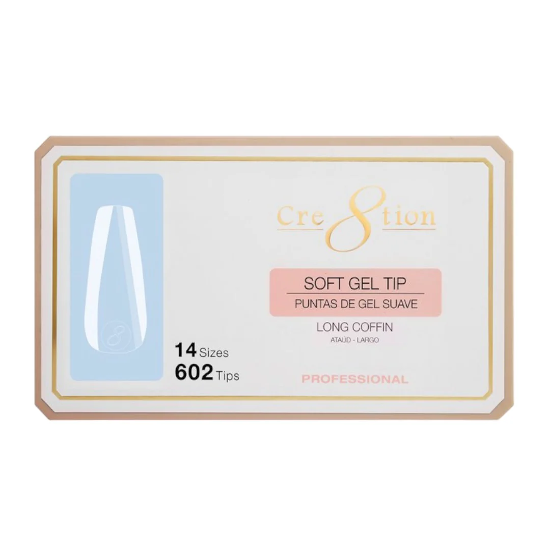 Cre8tion Soft Gel Nail Tips Box - Coffin (602Pcs) - Image 3