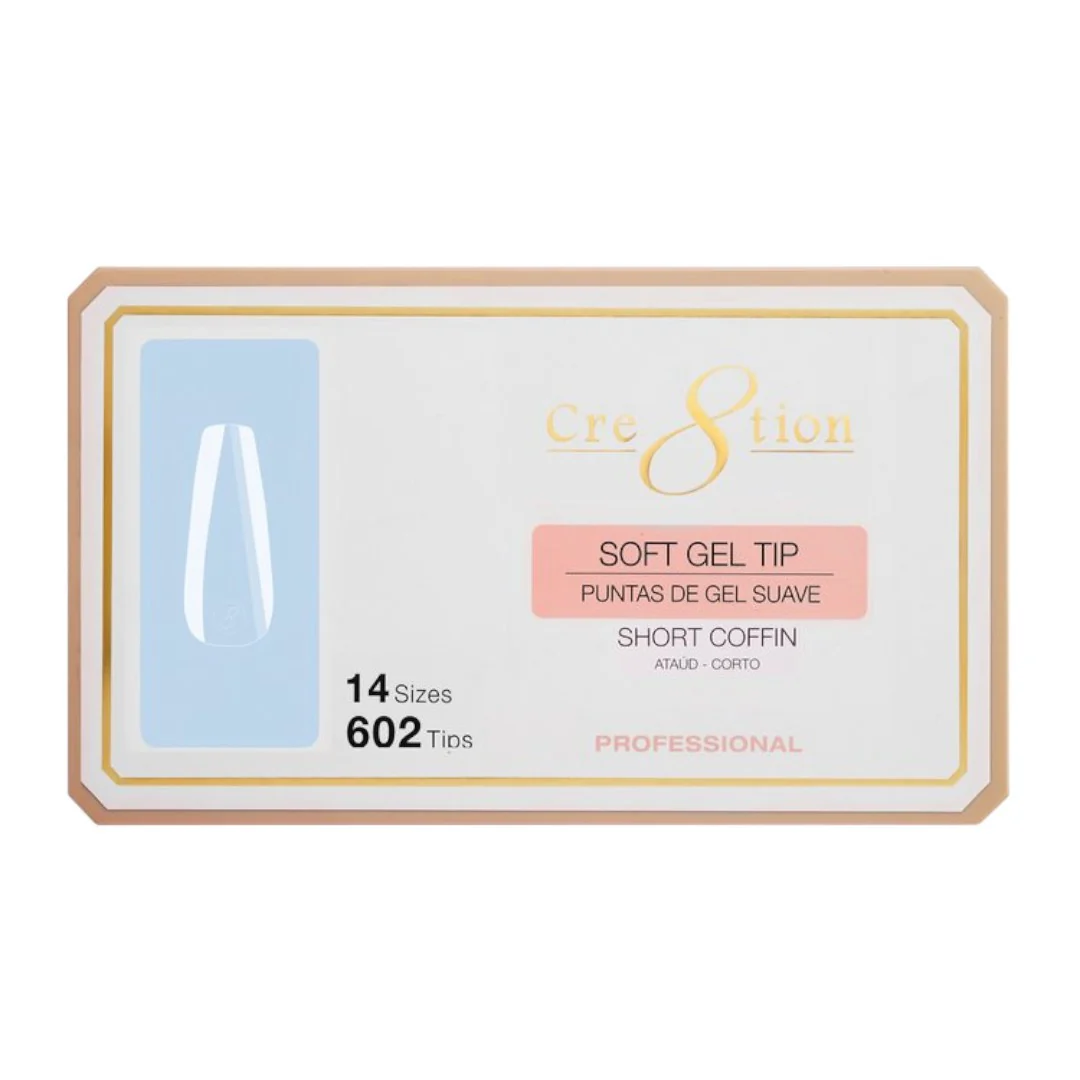 Cre8tion Soft Gel Nail Tips Box - Coffin (602Pcs) - Image 5