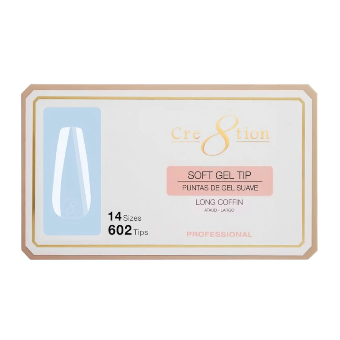 Cre8tion Soft Gel Nail Tips Box - Coffin (602Pcs) - Image 6