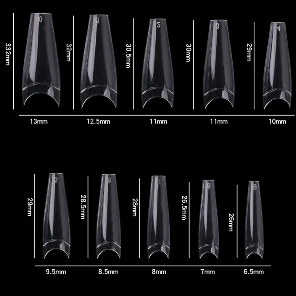 Cre8tion Nail Tips Box - Special Shape 20 Clear (600Pcs) #15225