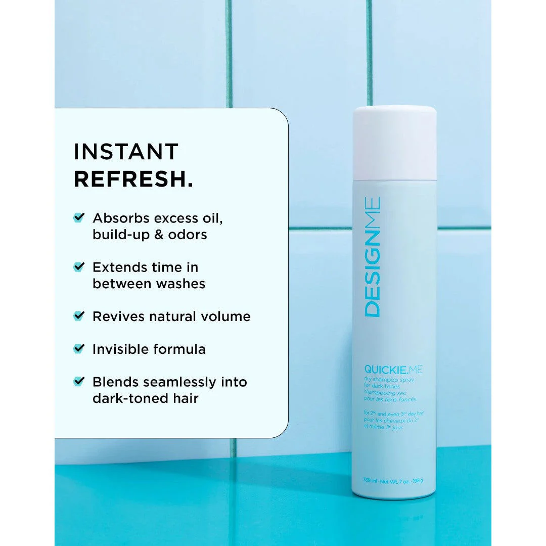 DESIGNME Quickie.Me Dry Shampoo Spray 58mL - Dark Tones - Image 2