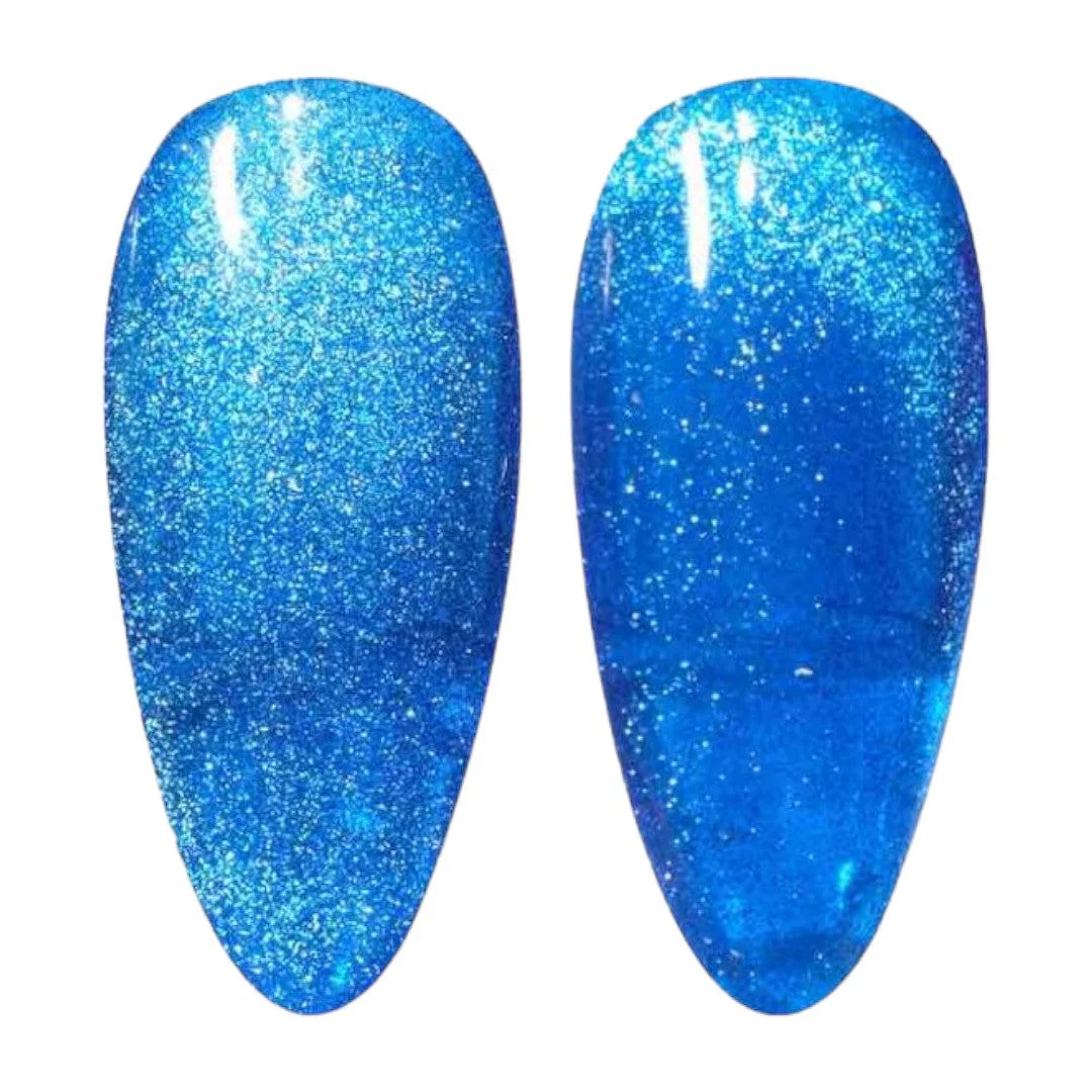 DND DC 9D Cat Eye Gel Polish - Galactic Sapphire #04 - Image 2