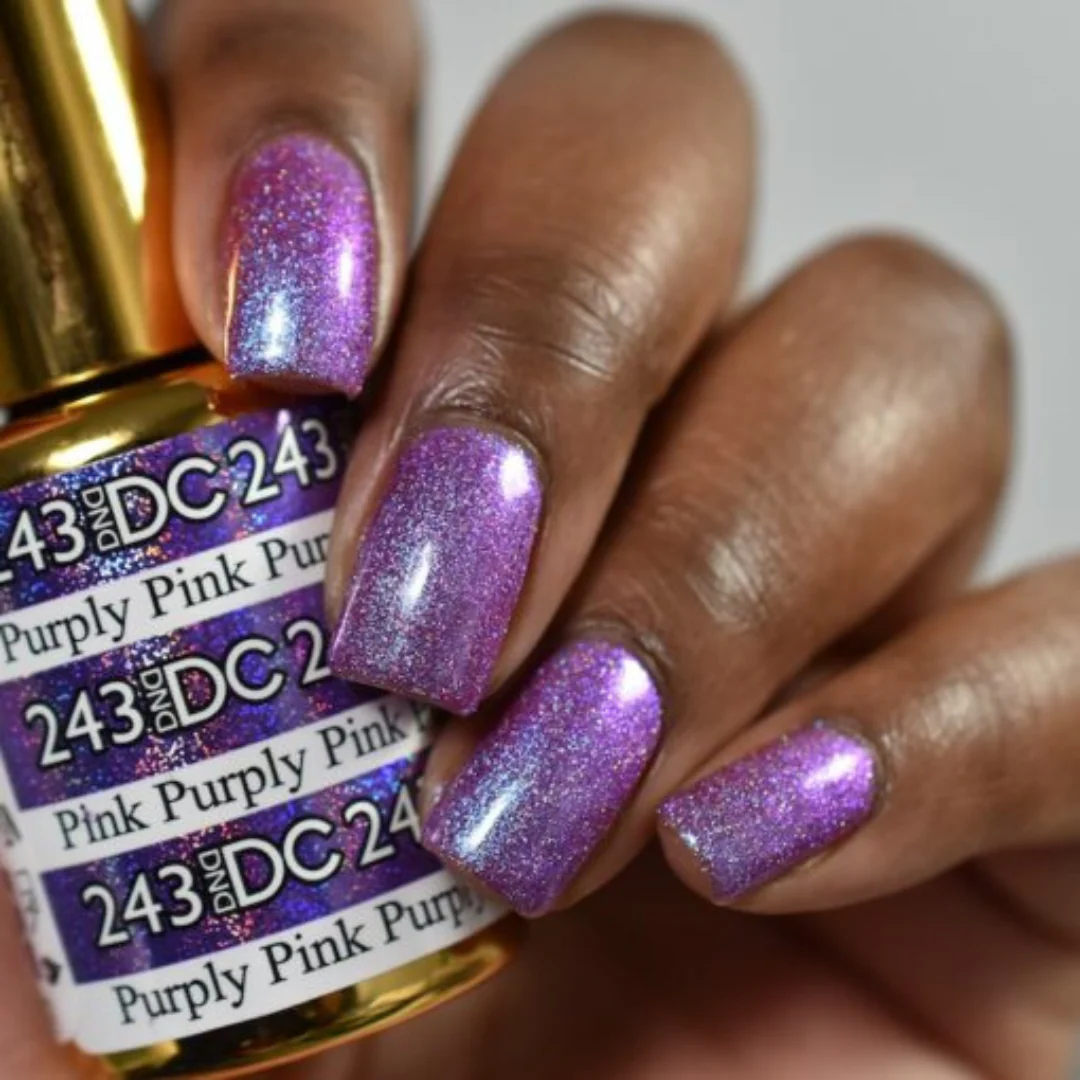DND DC Mermaid Gel Polish - Purply Pink #243 - Image 2
