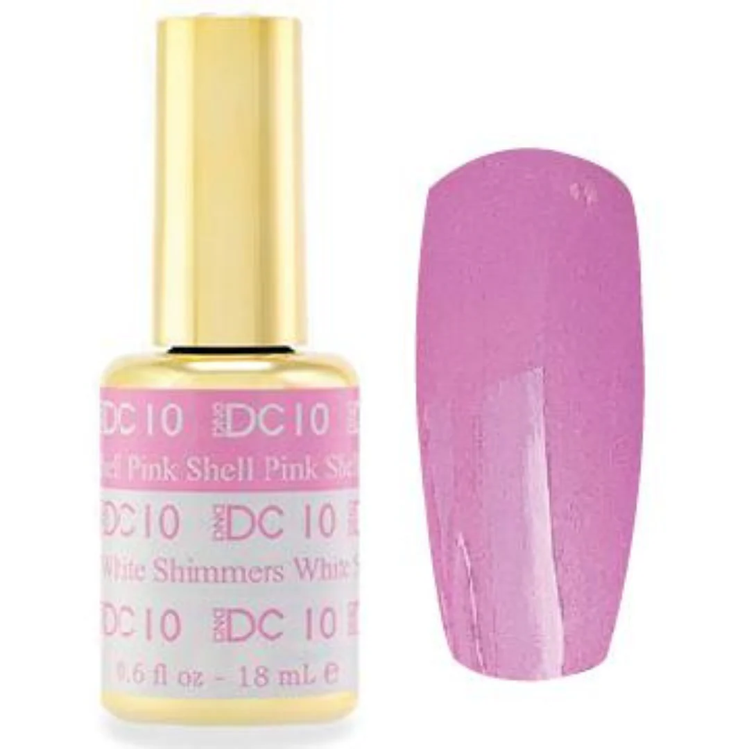 DND DC Mood Change Gel Polish - Shell Pink White Shimmers #10 - Image 2