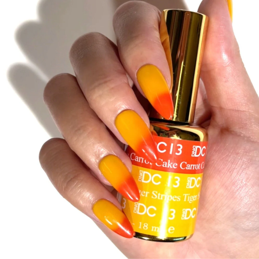 DND DC Mood Change Gel Polish - Carrot Cake Tiger Stripes #13 - Image 2