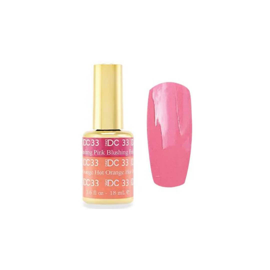 DND DC Mood Change Gel Polish - Blushing Pink Hot Orange #33 - Image 2