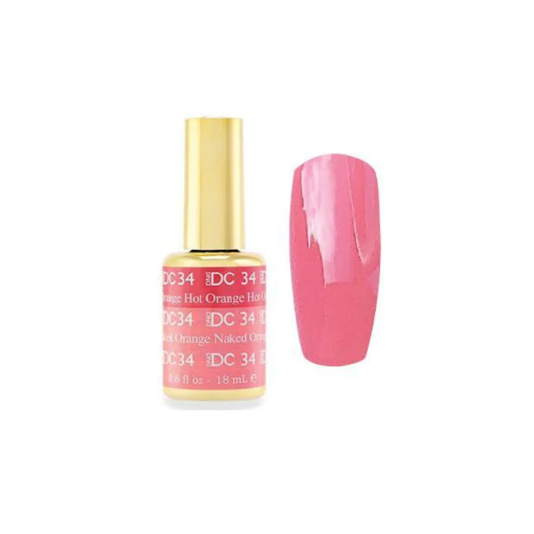 DND DC Mood Change Gel Polish - Hot Orange Naked Orange #34 - Image 2