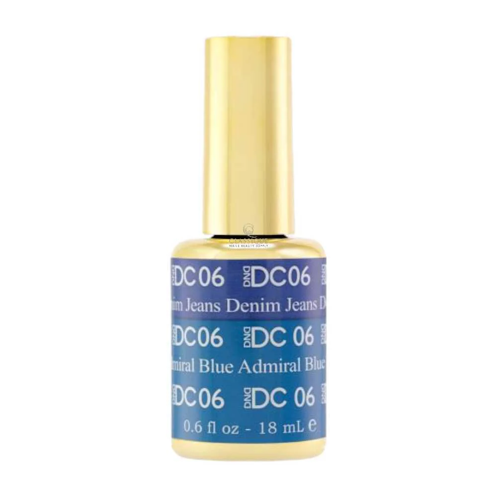 DND DC Mood Change Gel Polish - Denim Jeans Admiral Blue #6