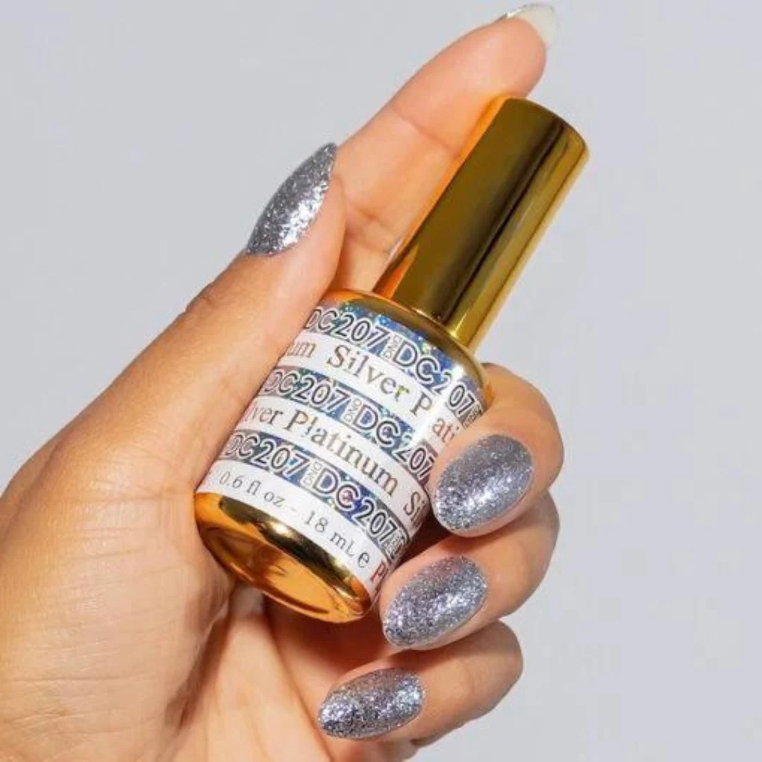 DND DC Platinum Gel Polish - Silver #207 - Image 2