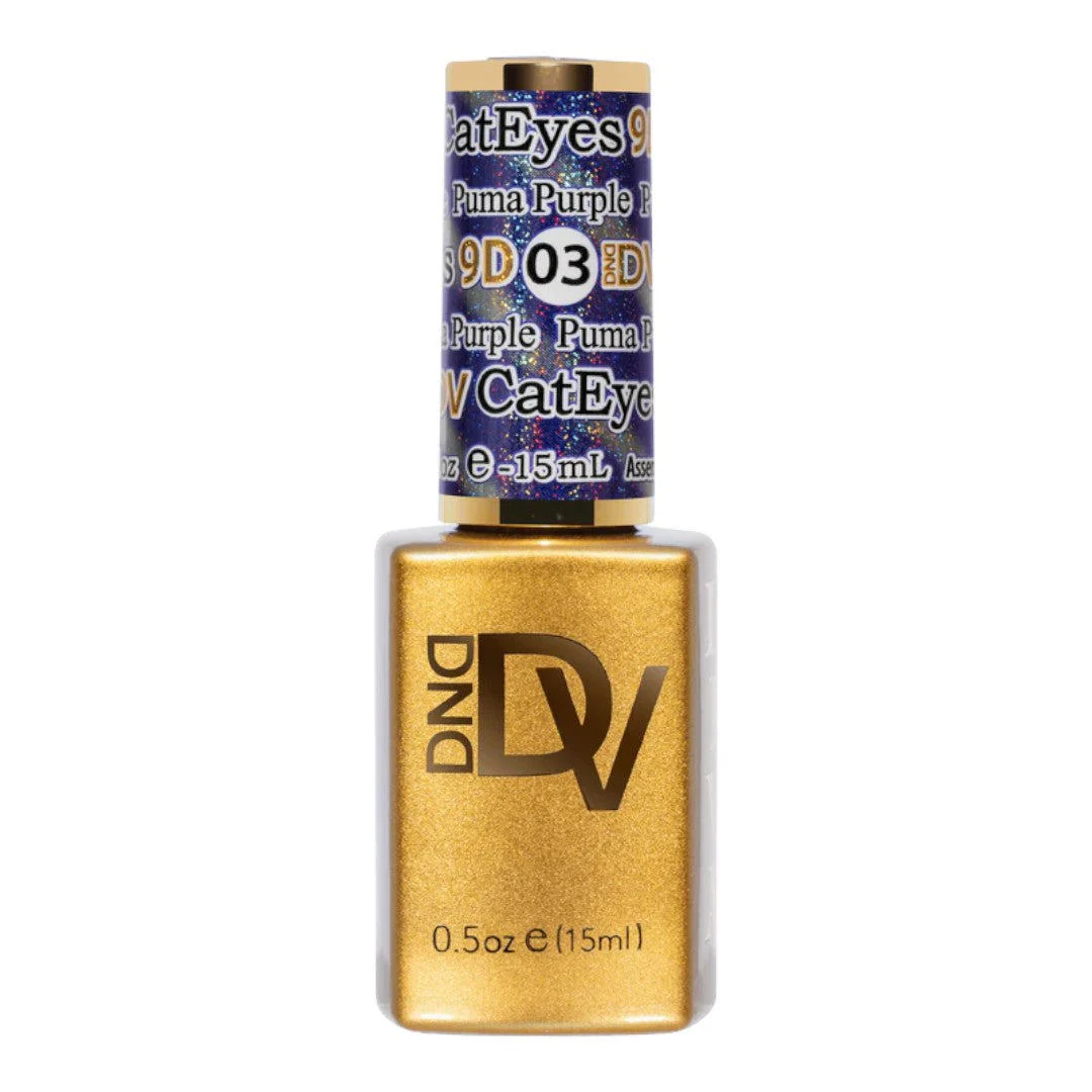 DND Diva 9D Cat Eye Gel Polish - Puma Purple #03 - Image 2