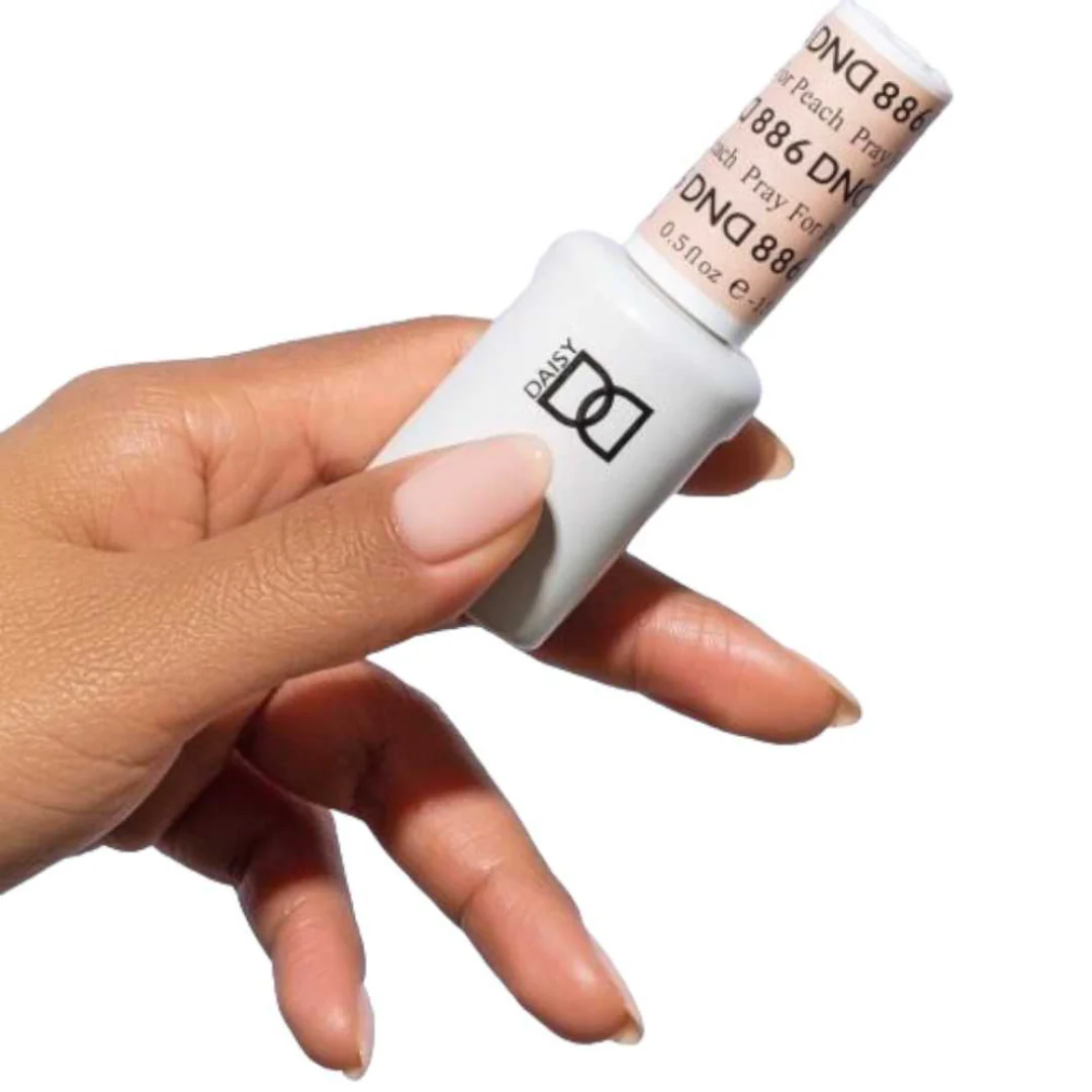 DND Sheer Gel & Lacquer Duo - Pray For Peach #886 - Image 2