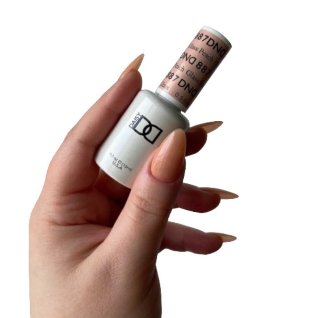 DND Sheer Gel & Lacquer Duo - Glass Peach #887 - Image 2