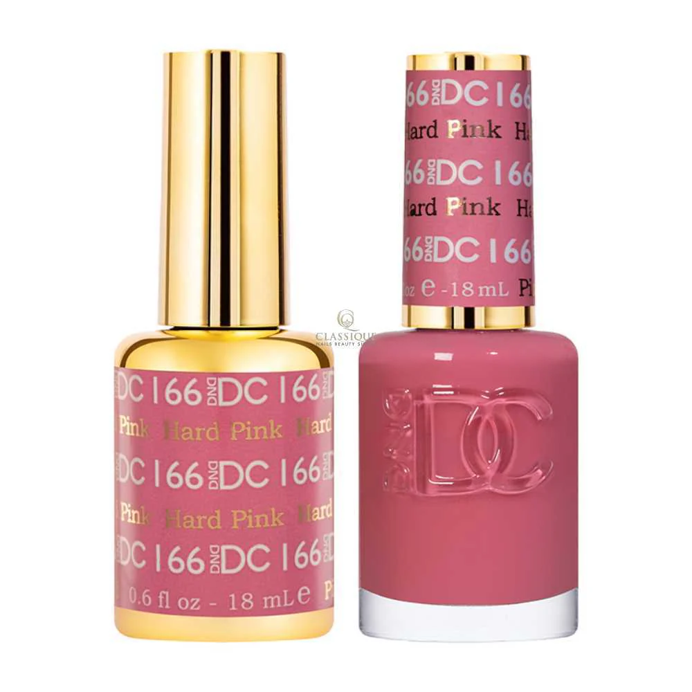 DND DC Gel & Lacquer Duo - Hard Pink #166