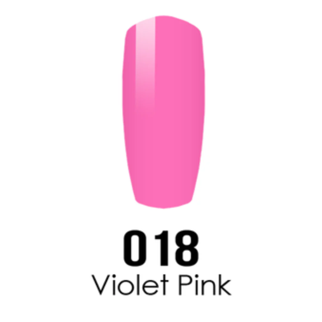 DND DC Gel & Lacquer Duo - Violet Pink #018 - Image 2