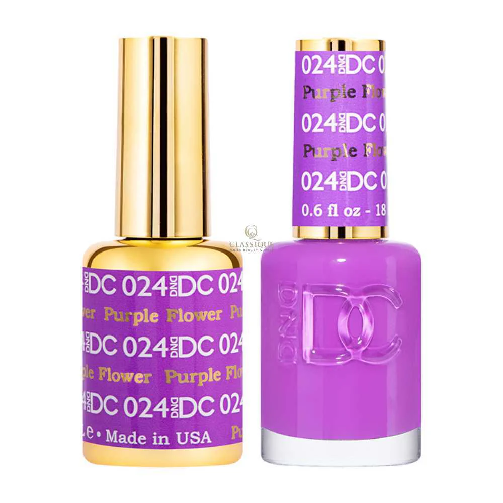 DND DC Gel & Lacquer Duo - Purple Flower #024